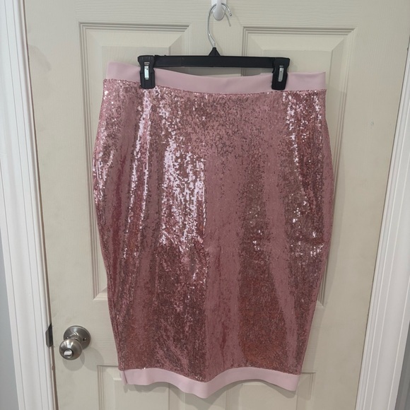 Chiara Boni Pink Sequin Skirt - Picture 1 of 6